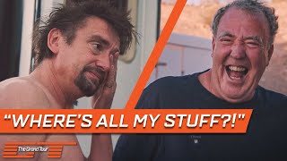 Clarkson and May Prank Hammond By Stealing His Clothes | The Grand Tour