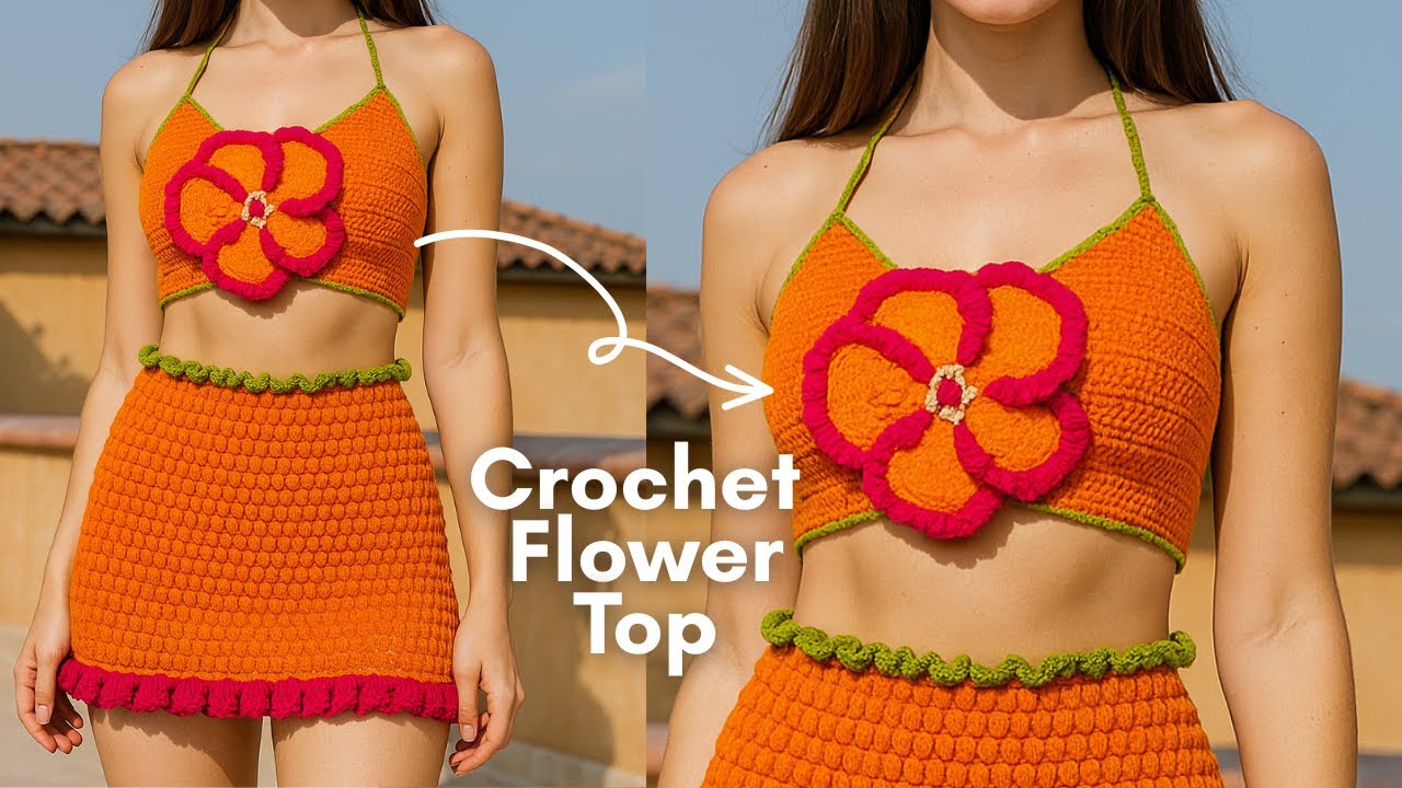 美品★ CROCHET LIKE FLOWER LONG TOP Contrasting 3D Crochet Flower Long Sleeve Open Front Oversized