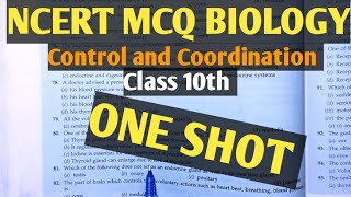 NCERT MCQ BIOLOGY CONTROL AND COORDINATION CLASS 10th | OBJECTIVE QUESTION OF NCERT BIOLOGY CLASS 10