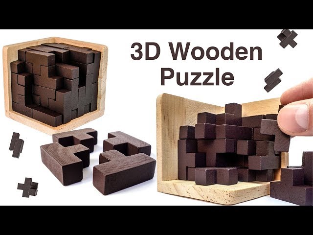 3D Wooden Brain Teaser Puzzle by Sharp Brain Zone. Educational