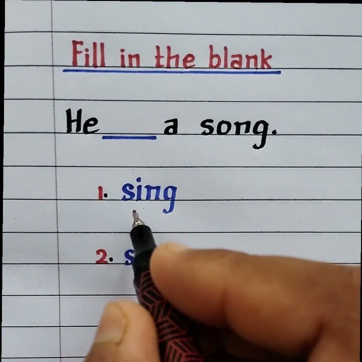Fill in the blank | He ___ a song. ( sing / sings ) | #grammar