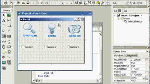 Cara Mudah Belajar Visual Basic 6.0 - Pengulangan dan Fungsi Kontrol - Control Image