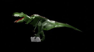Low Poly T Rex Animation - Blender