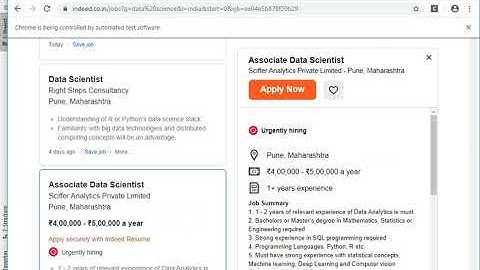 indeed jobs web Scrapping