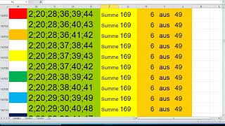 heute Lotto 6 aus 49 Summe 169 video  1006