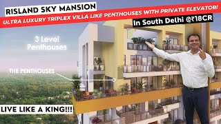 5BHK Villa like Penthouse & Multi Purpose Room + Private pool at Risland South delhi