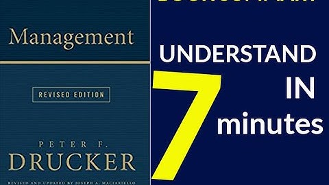 【Fast Learning】Management By Peter F. Drucker  Book Summary
