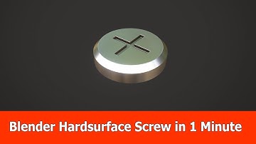 Blender Hard Surface Screw in 1 minute tutorial