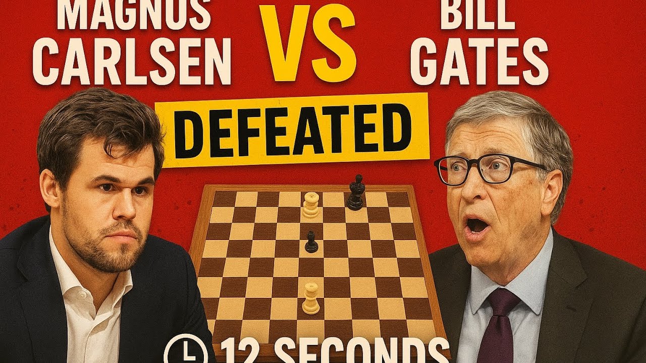 Magnus carlsen defeated Bill gates in just 12 seconds | Endgame Mastery 