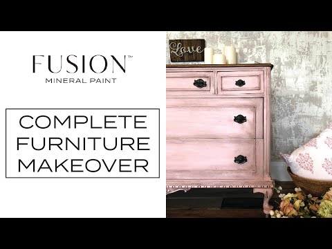 Fusion Mineral Paint Furniture Makeover English Rose Dresser