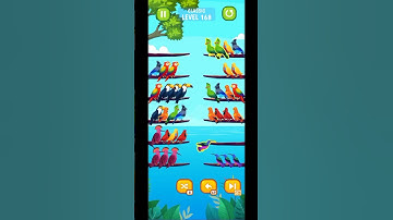 Bird sort color puzzle level 168 gameplay walkthrough solution Android gameplay #short #game