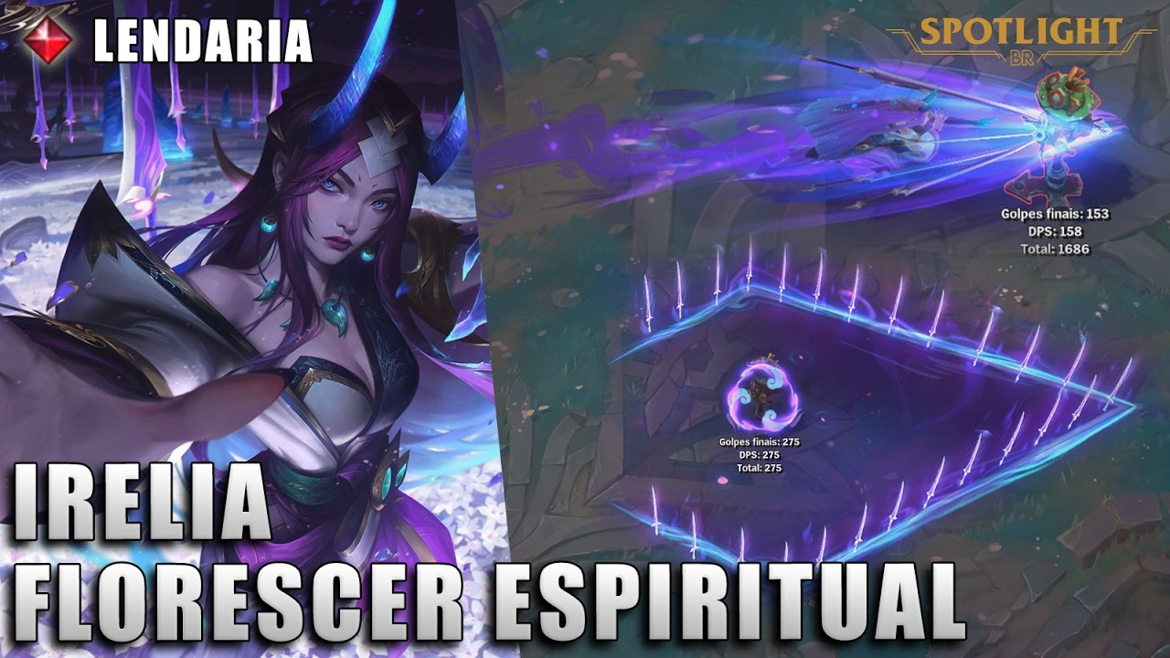 Irelia Florescer Espiritual (LENDARIA) - Skin Spotlight PREVIA
