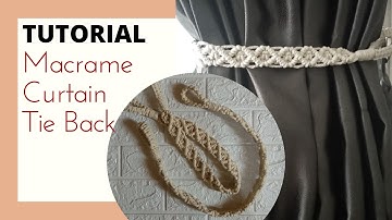 DIY MACRAME CURTAIN TIEBACK | HOW TO MAKE CURTAINS / CURTAIN MACRAME EASY