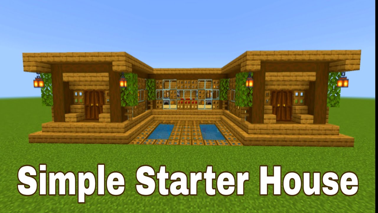 How to Build Simple and Easy Starter House in Minecraft Full Tutorial ...