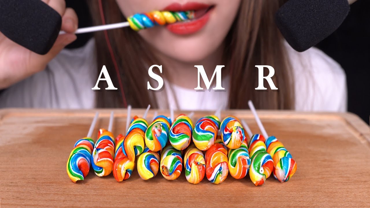Lollipop Candy Конфеты Едят звуки ASMR EATING SOUNDS | NO TALKING