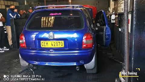 Opel corsa in for a dictator tune from R800 first run made 63kws 128nm left with 72kws 141nm