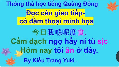 Thông thả học tiếng Quảng Đông 740: ĐỌC MẪU CÂU Hôm nay tôi ăn ở đây- CÓ ĐÀM THOẠI MINH HỌA