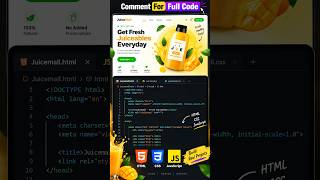 I Built This Juice Website Using HTML, CSS & JavaScript! 🍹🔥 | Full Project