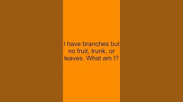 I have branches but no fruit, trunk, or leaves. What am I? #answer