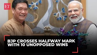 Arunachal Pradesh Results: BJP crosses halfway mark with 10 unopposed wins