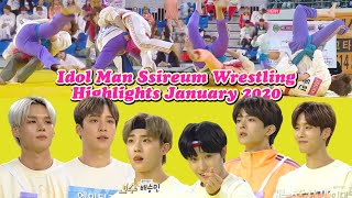 💢💯🔥 ATEEZ SF9 VICTON GOLDEN CHILD ONF VERIVERY Man Idol Ssireum Wrestling | Highlights January 2020