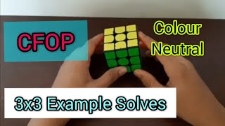 3x3 Rubik's Cube Example Solves[CFOP+Colour Neutral]