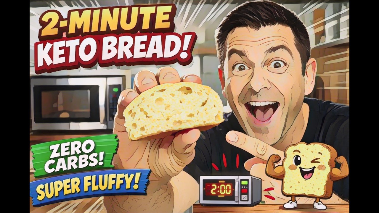 2-Minute Keto Bread – Zero Carb, Fluffy & Easy