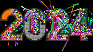 Happy New Year 2024 - The Alphabet 16 Legs Eliminations Marble Race ASRM in Algodoo