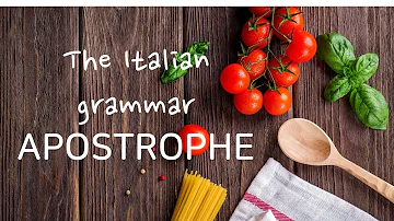 The apostrophe | Italian grammar