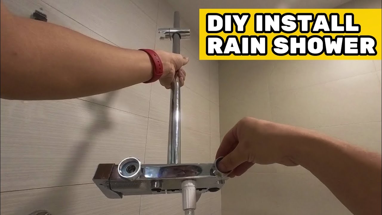 How to DIY install a rain shower set? Demo of my condo toilet - YouTube