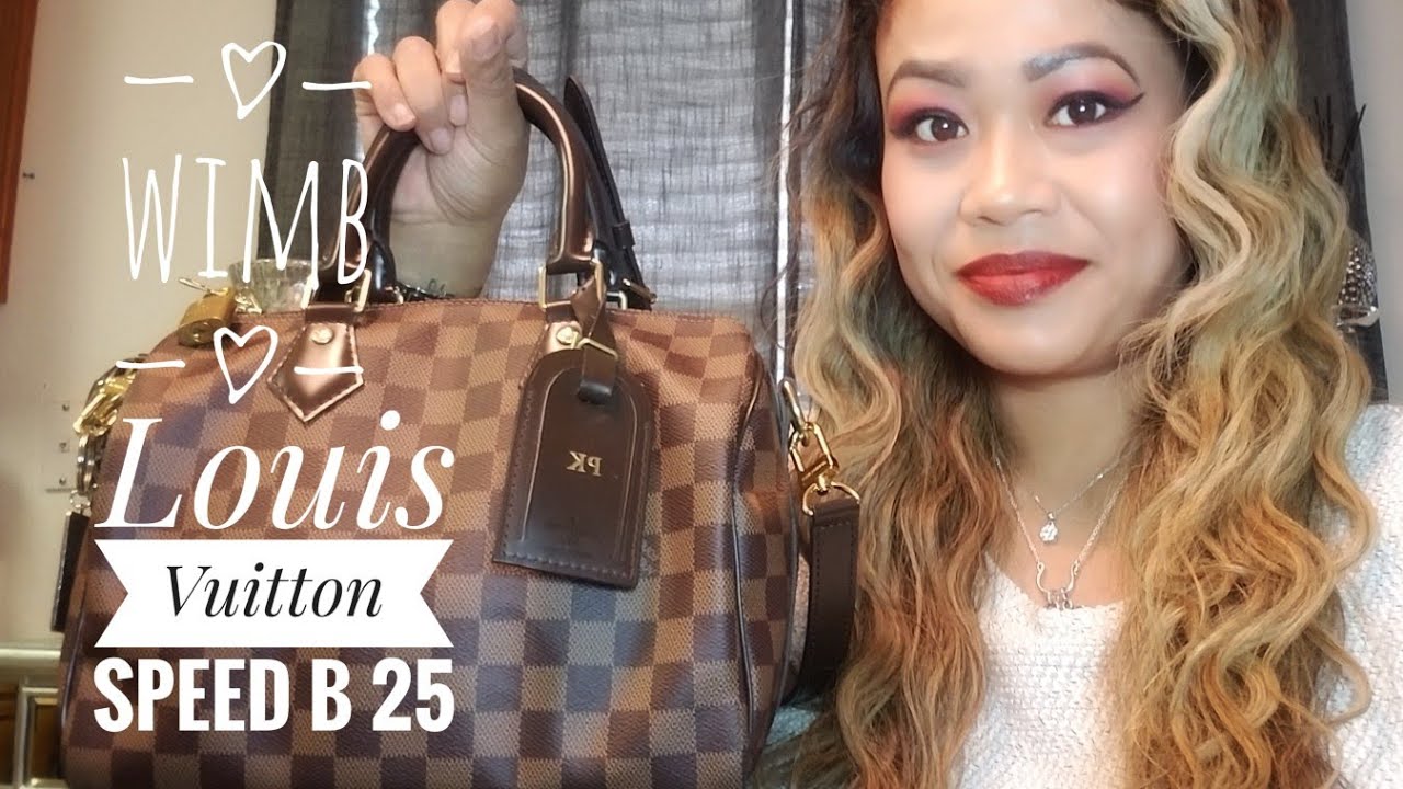 Louis Vuitton Speedy B 25 - Whats in my bag - YouTube