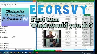 Scrabble Strategy - First Turn EEORSVY - Intentional Phoney and pass
