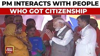 Pm Narendra Modi Meets Pakistani Refugees Who Got Indian Citizenship Under Caa