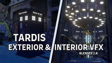 TARDIS Interior & Exterior in One Shot | Blender VFX Animation