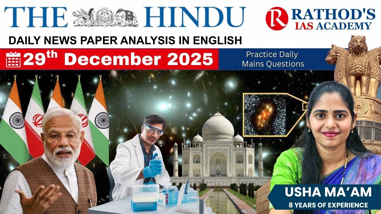 The Hindu newspaper analysis 28 & 29 Dec 2025 / UPSC Daily current ...