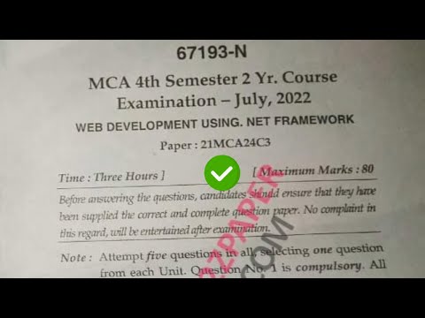 Mdu MCA 4th Sem WD Question Paper 2022
