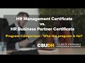 Human resources certificate program comparison  csudh continuing ed
