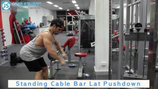 Standing Cable Bar Lat Pushdown