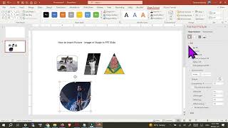 How to Insert Picture   Image in Shape in PPT Slide