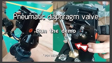 Pneumatic diaphragm valve switch operation demonstration #povvalve
