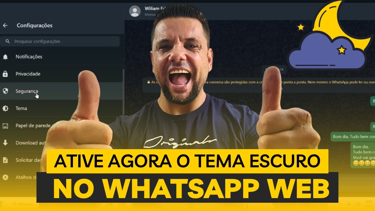 COMO ATIVAR E DESATIVAR O TEMA ESCURO NO WHATSAPP WEB - YouTube