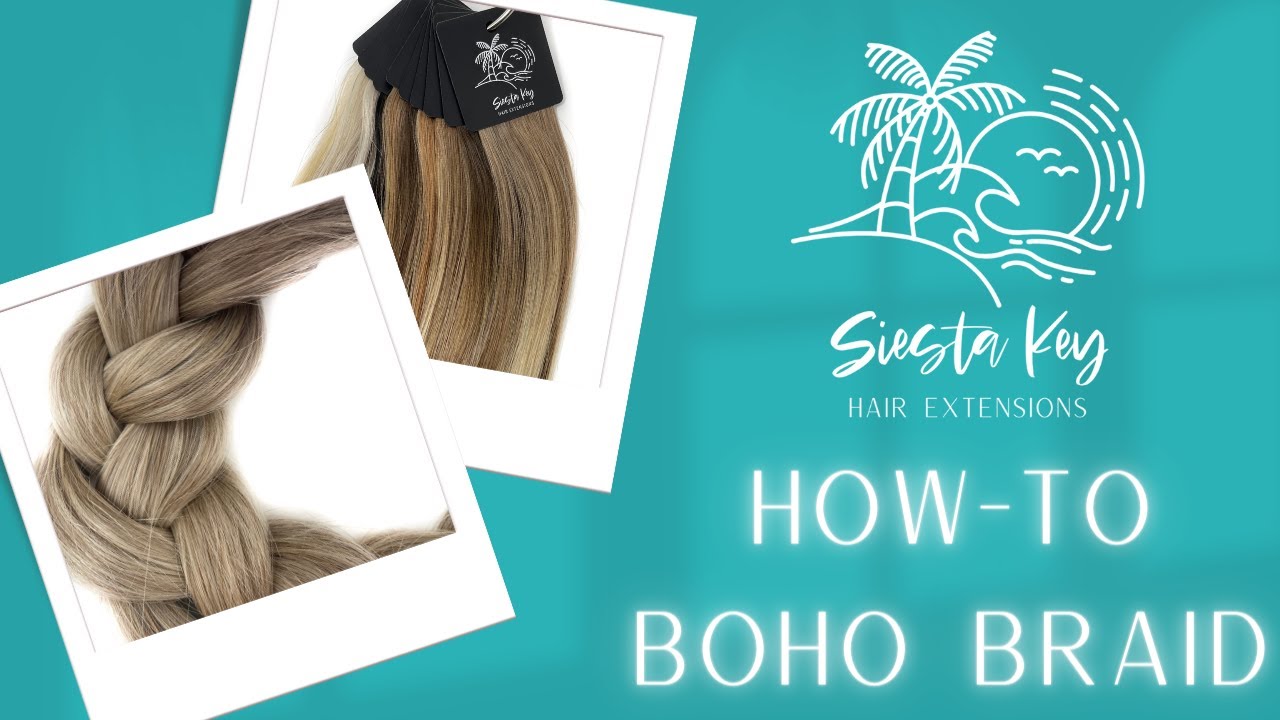 Wedding Boho Braid Tutorial using Siesta Key Hair Mini Clip-Ins