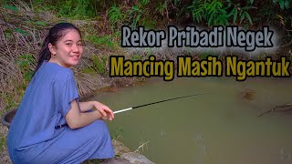 Kaget‼️Rekor pribadi mancing pake joran tegek murah dapat ikan super || Lady Angler