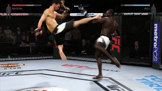 Lyoto Machida vs. Uriah Hall Crane Kick (EA sports UFC 2 ) KO Knockout