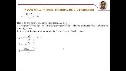 VEC  Heat Transfer, Lesson 11 Slab   Internal Heat Generation, Prof K Rama Krishna   YouTube 360p
