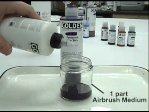 Thinning GOLDEN Fluid Acrylics for Spraying 
