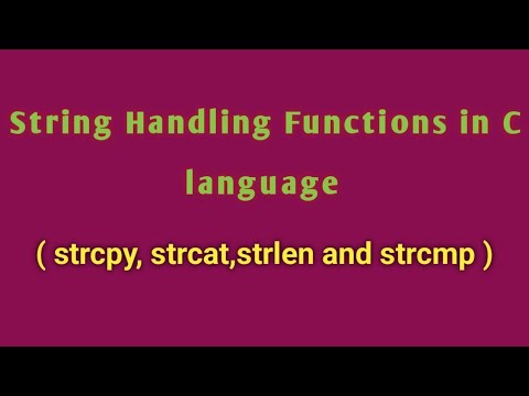 String Handling Functions in C language in Telugu | String manipulation ...