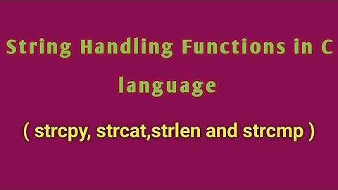 String Handling Functions in C language in Telugu | String manipulation functions | diploma | B.tech