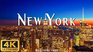 NEW YORK 4K Ultra HD (60fps) - ภาพยนตร์เพื่อการผ่อนคลายพร้อมดนตรีเปียโนผ่อนคลาย - 4K Eternal Vibes