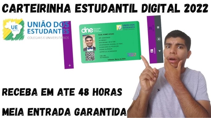 Carteira Nacional dos Estudantes - Documento do Estudante 2023 Carteirinha  de estudante 2023 a carteirinha oficial da Meia-entrada